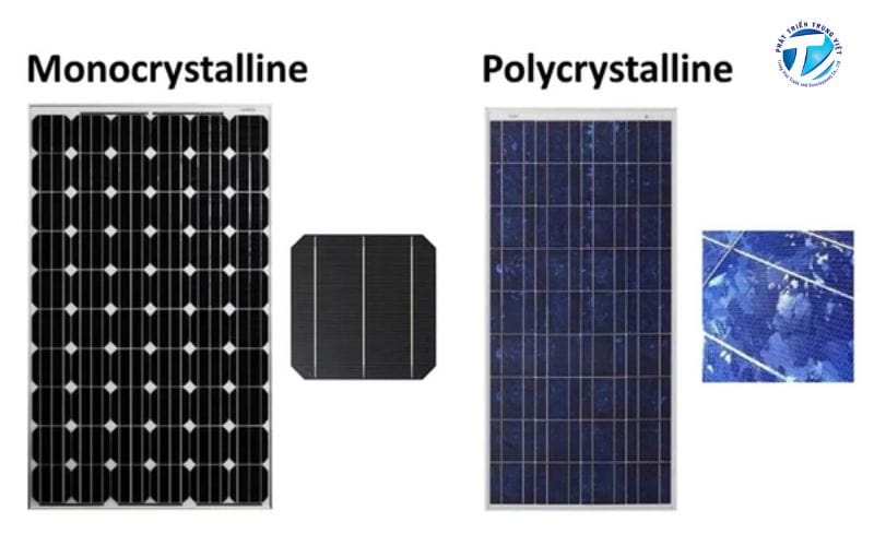Tấm pin năng lượng mặt trời đa tinh thể Polycrystalline.